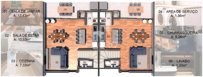 Imagem Geminado alto padrão | Três Rios do Sul | 3 quartos (1 suíte) | 148m²