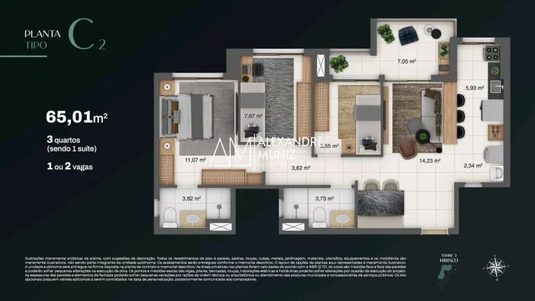 Imagem Bothanic Residence, apartamentos à venda, Guararapes, Fortaleza-CE.