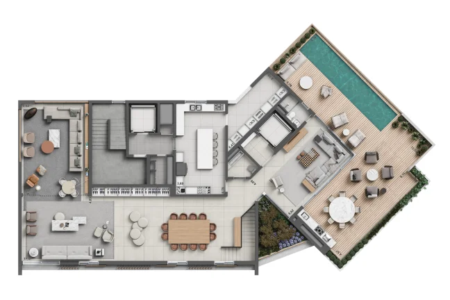 Imagem Cobertura duplex com 663,74m2, 4 suítes e 6 vagas à venda em São Paulo, Jardins