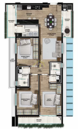 Imagem Apartamento em construção no Saguaçú próximo do colégio Bom Jesus!
