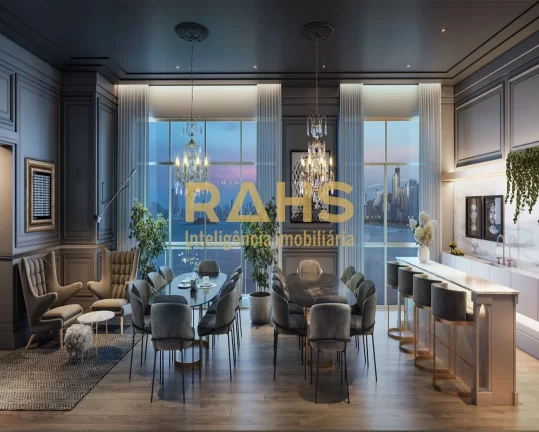 Imagem 04 Suítes Living Integrado com Cozinha Gourmet Lavabo Sacada com Churrasqueira à Carvão Acesso de...