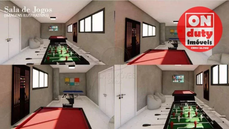 Imagem Espetacular Cobertura. Uma quadra da praia com 3 suítes à venda, 160 m² por R$ 2.800.000 - José Menino - Santos/SP