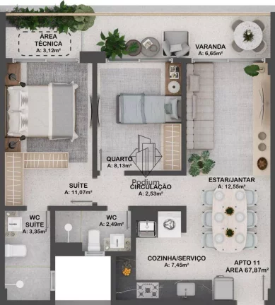 Imagem Apartamentos com varanda / sacada a 140m da praia de Intermares - AP2220