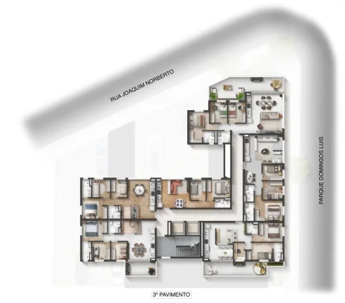 Imagem Apartamento - 56M², 3 Dorms, 1 Suíte, 1 Vaga.