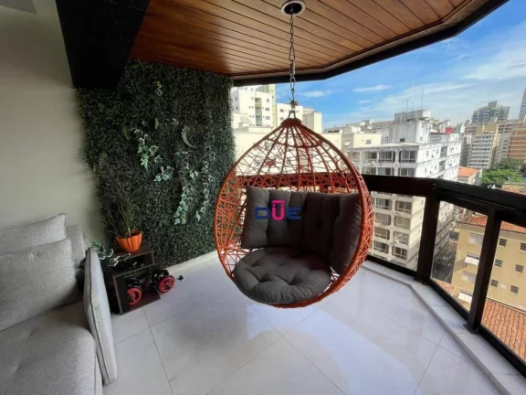 Imagem Cobertura com 4 dormitórios, 187 m² - venda por R$ 1.900.000,00 ou aluguel por R$ 20.020,00/mês - Aparecida - Santos/SP