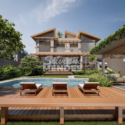 Imagem Imponente residência 402 m² com 5 suítes e complexo de lazer privativo