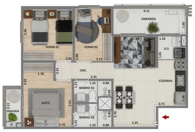 Imagem APARTAMENTO RESIDENCIAL em Rio de Janeiro - RJ, Barra Olímpica