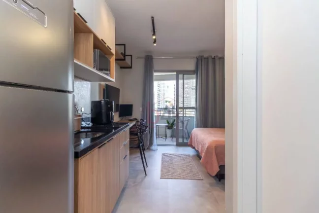 Imagem Studio Mobiliado 25m² no Brooklin: Lazer Completo ao Lado do Metrô
