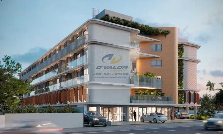 Imagem Vendo flats em prédio pé na areia da paria do Bessa, com plantas de 22m² à 50m²
