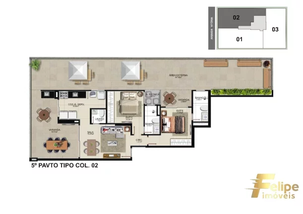 Imagem Torre das Águas: Apartamento com 2 quartos - O Refúgio Perfeito na Praia do Morro! Guarapari/ES