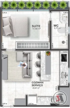 Imagem MONACO RESIDENCE - Studio 33m2