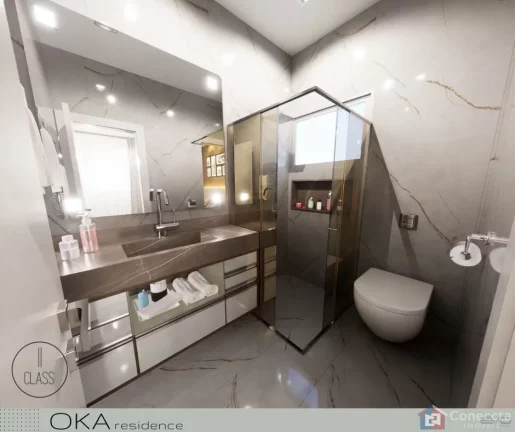 Imagem Título SEO: Apartamento 3 Suítes à Venda no Centro – 108m², 2 Vagas, Novo, R$770 mil