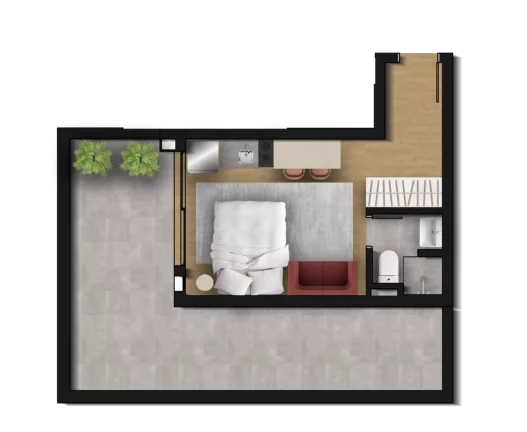 Imagem Apartamento com 1 Quarto à Venda, 42 m² em Brooklin Paulista - São Paulo