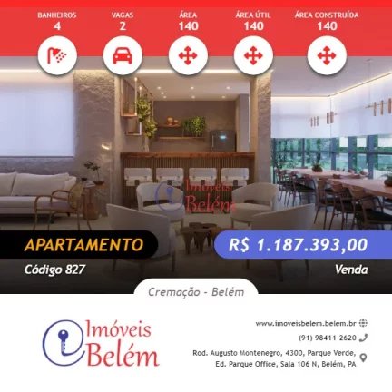 Apartamento de 140m² com 3 suites e 2 vagas de garagem
