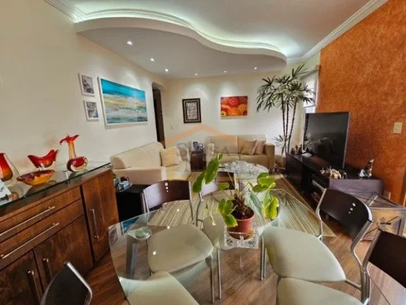Imagem Apartamento semi-mobiliado, 93m², dispõe de 3 dormitórios, sendo 1 suíte, sala para 2 ambientes ...