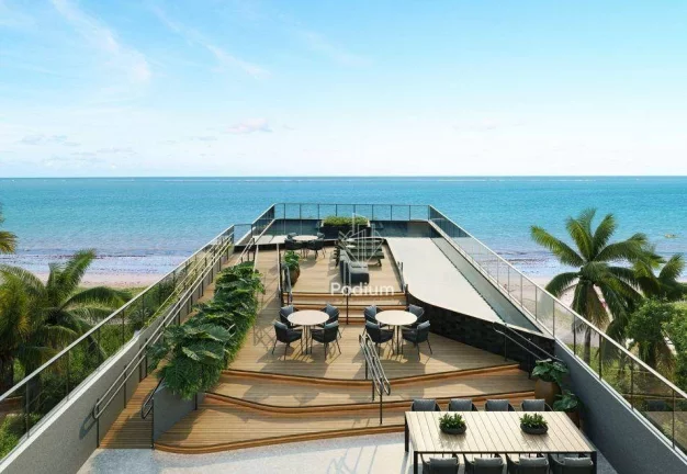 Imagem Apartamento com varanda/sacada pé na areia na praia de Areia Dourada / Cabedelo. -AP1584