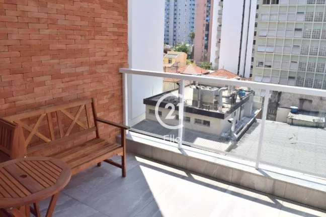Imagem Apartamento com 1 dormitório para alugar, 60 m² por R$ 10.169,00/mês - Jardim América - São Paulo/SP