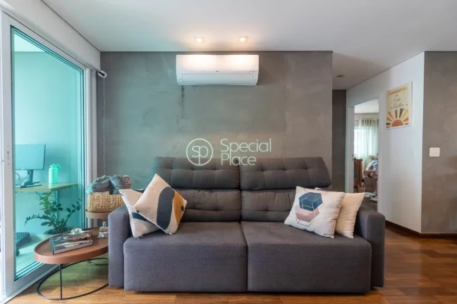 Imagem Ãtimo apartamento Ã  venda no Brooklin - Ãrea: 105,00mÂ² - Varanda com fechamento em vidro e espaÃ...
