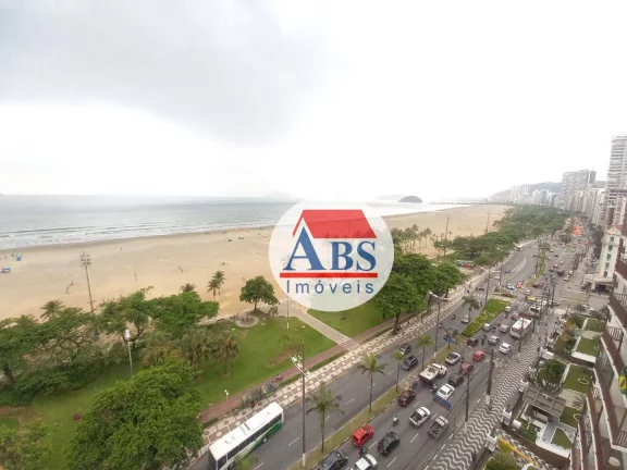 Imagem Apartamento com 3 dormitórios à venda, 167 m² por R$ 950.000 - Gonzaga - Santos/SP Vista magnifica da orla de Santos