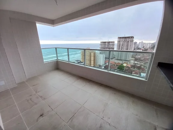 Imagem Apartamento na Praia de Mongaguá - 2 Dormitórios (1 Suíte) - Varanda Gourmet - Vista Mar - 1 Vaga de Garagem - R$ 420 mil, Cod: 2290