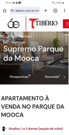 Imagem Studio à venda – Supremo Parque da Mooca| 27m²