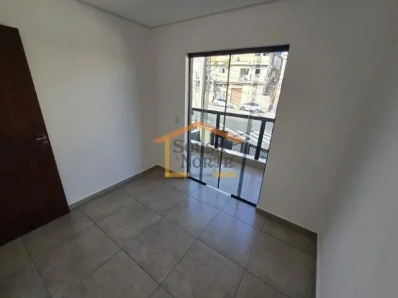 Imagem Apartamento com 42,28m², 2 dormitórios, banheiro, sala com varanda, cozinha e área de serviço. O...
