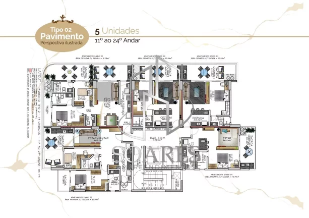 Imagem Vogue Nazaré - Studios e Apartamentos de 1 e 2 quartos (1 suites) em Nazaré - Belém Alto Padrão 01