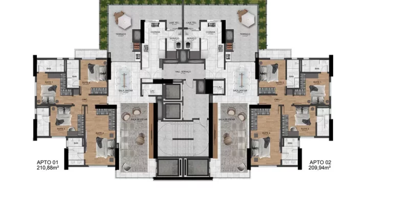 Imagem Celina Garden - Apartamento à venda no bairro Pioneiros - Balneário Camboriú/SC
