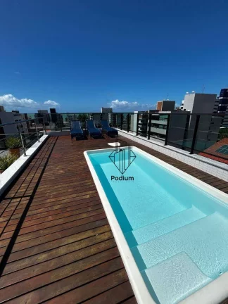 Imagem Flat mobiliado com vista para o mar a 220m da praia de Intermares - FL0935
