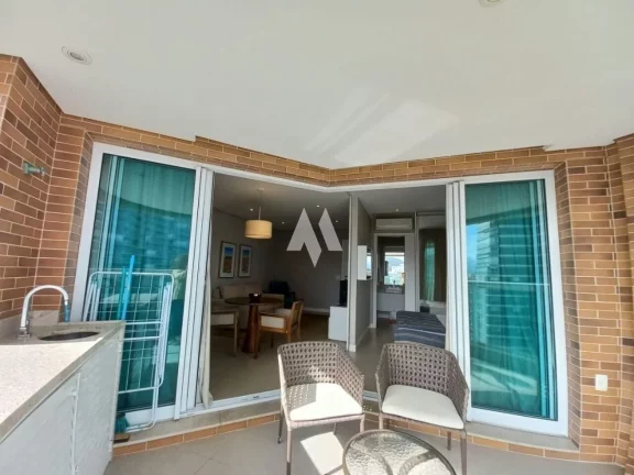 Imagem Apartamento/flat mobiliado com 1 dormitório vista mar aluguel - Pompéia/Santos-SP