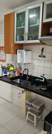 Imagem Apartamento com 47 M², 2 dormitórios, 1 banheiro, sala, cozinha, área de serviços e 1 vaga de ga...