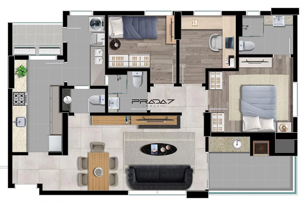 Imagem Apartamento com 3 Dormitorio(s) localizado(a) no bairro Centro em Curitiba / PARANA Ref.:33