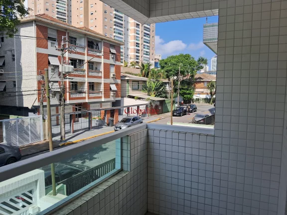 Imagem Sobreposta Alta em Santos na Ponta da Praia com 3 suítes, 2 Vagas e Churrasqueira à Venda por R$ 1.015.000,00