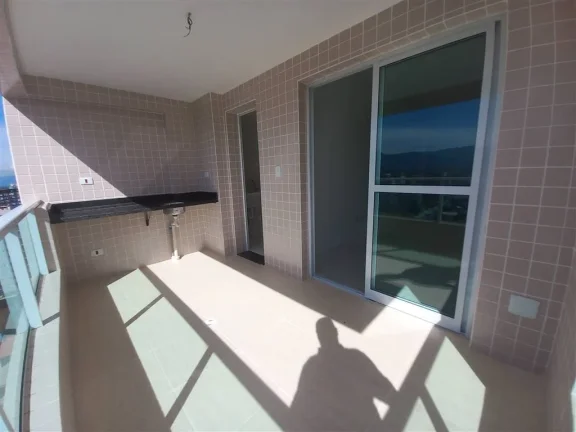 Imagem Apartamento em Praia Grande com vista parcial para o mar, 02 dormitórios