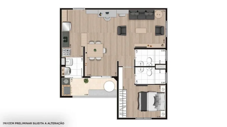 Imagem Apartamento para Venda em Mongaguá, Umuarama, 2 dormitórios, 1 suíte, 1 banheiro, 2 vagas