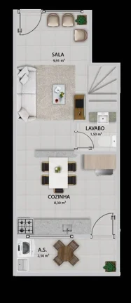 Imagem CASA COM 54.55 m² - BOQUEIRAO - PRAIA GRANDE SP