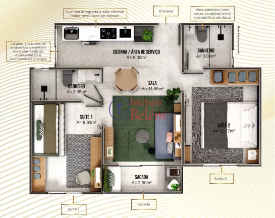 Imagem Apartamento c/ 2 suítes e elevador Prime Jardins Paulista Imagem Apartamento c/ 2 suítes e elevador Prime Jardins Paulista