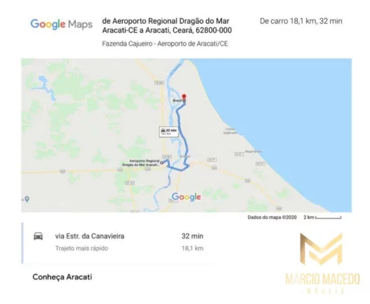 Imagem Terreno à venda, 9530000 m² por R$ 35.000.000,00 - Zona Rural - Aracati/CE