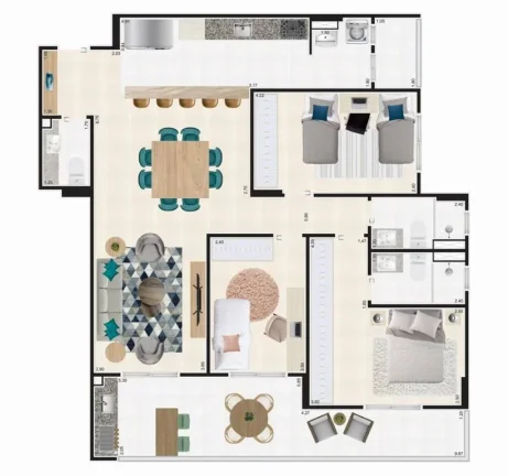Imagem APARTAMENTO COM 115.05 m² - OCIAN - PRAIA GRANDE SP