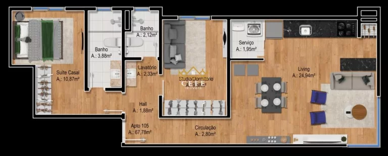 Imagem Apartamento com 2 Dormitorio(s) localizado(a) no bairro Floresta em Gramado / RIO GRANDE DO SUL Ref.:1440
