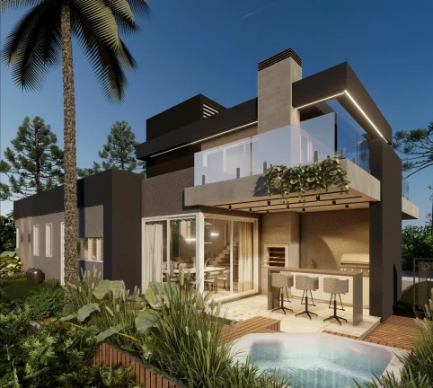 Imagem Casa personalizada com 4 dormitórios à venda sendo 2 suítes, 251.0 m² por - R$ 3.350.000,00 - Centro - Camboriú/SC