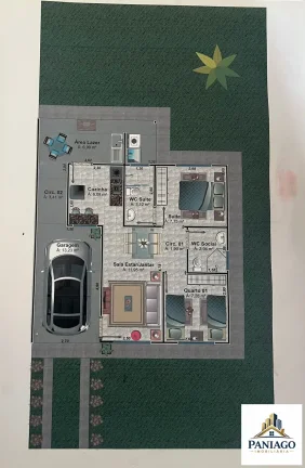 Imagem Casa com 2 quartos (1 suíte), amplo terreno, Altos do Parque, Cuiabá-MT