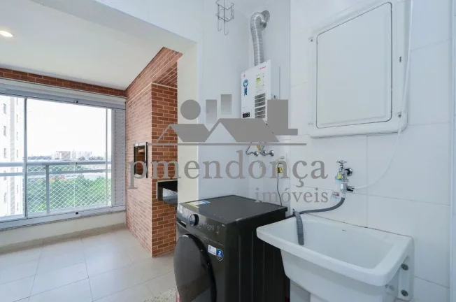 Imagem Apartamento com 94 m², varanda gourmet com churrasqueira, living integrado a cozinha, lavabo, 2 Sui...