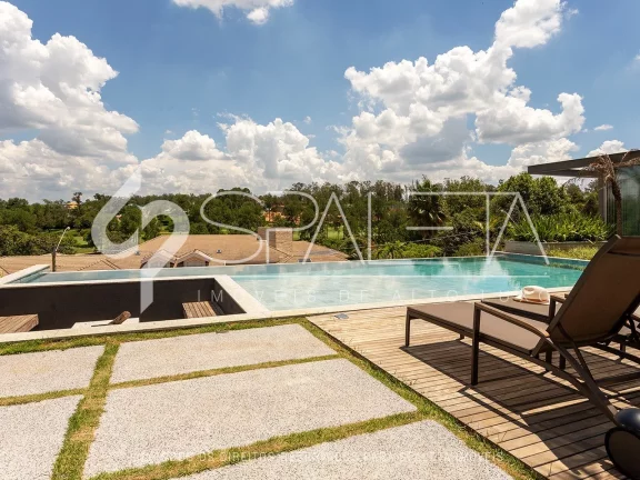 Imagem Fascinante residência contemporânea, totalmente mobiliada e com vista única para o campo de golfe à venda no Terras de São José I