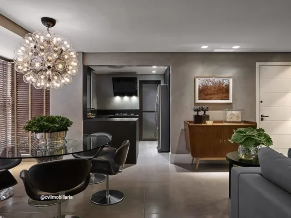 Imagem Apartamento com área total de 91,45m². A planta original era de 3 quartos, convertido em um aparta...