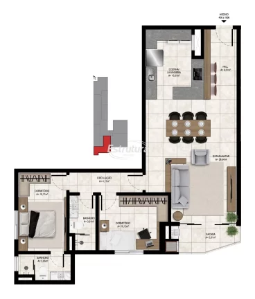 Imagem Apartamento em frente ao Clube Dores