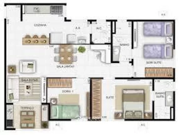 Imagem Apartamento 3 dormitórios para Venda em Teresina, Campestre, 3 dormitórios, 2 suítes, 2 banheiros, 1 vaga
