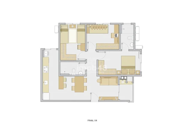 Imagem Apartamento em Nova Palhoça - Palhoça: 69m², 3 quartos, 2 banheiros.