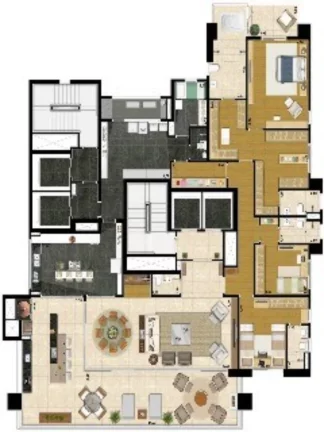 Imagem Apartamento de luxo no Edifício Josephine Baker, Jardim Anália Franco, São Paulo-SP: 5 quartos, 4 suítes, 5 banheiros, 6 vagas de garagem, 326m² de área.