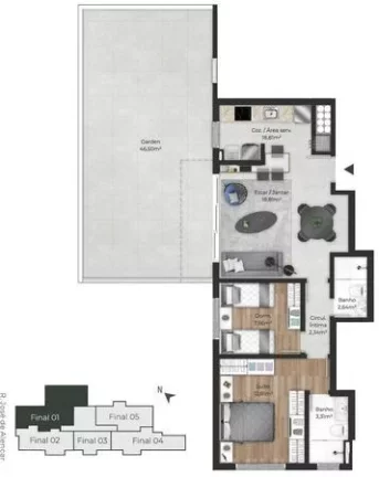 Imagem Apartamento com 2 Quartos à Venda, 75 m² em Menino Deus - Porto Alegre